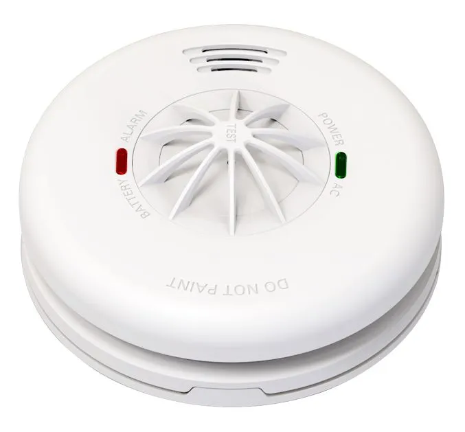 Детектор топлоте напајан наизменичном струјом са резервном батеријом